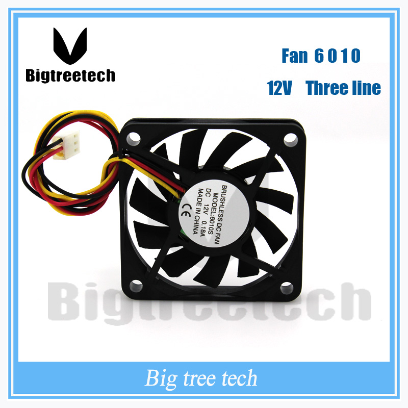 For 3d printer part 3 PIN 60x60x10mm 6010 12V cooling dc fan 6010 DC Brushless Cooling