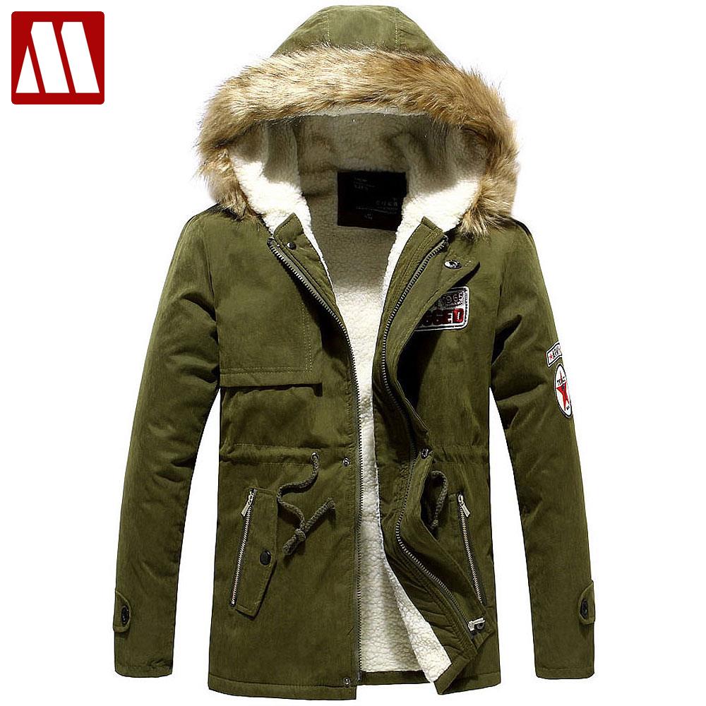 www.semadata.org : Buy Top Sale Men Fashion Winter Jackets Male Warm Fur Collar Coat Wool Thick ...