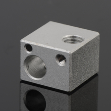 Reprap Extruder 3d Printer Accessories E3d Metal Hot End Heating Piece Of Aluminum Alloy Sandblasting Processing 16× 12