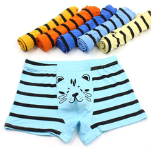 3pcs/pack Random color Hot selling modal stripe tiger boxer panties boys underwear calcinhas infantis Free shipping