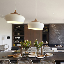 Modern pendant light Oak Wood lamp