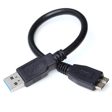 20cm Micro B USB 3.0 Data Sync Charging Short Cable for USB3.0 Mobile hard disk and Note 3 S5 cell phone i9600 N9006 N9008