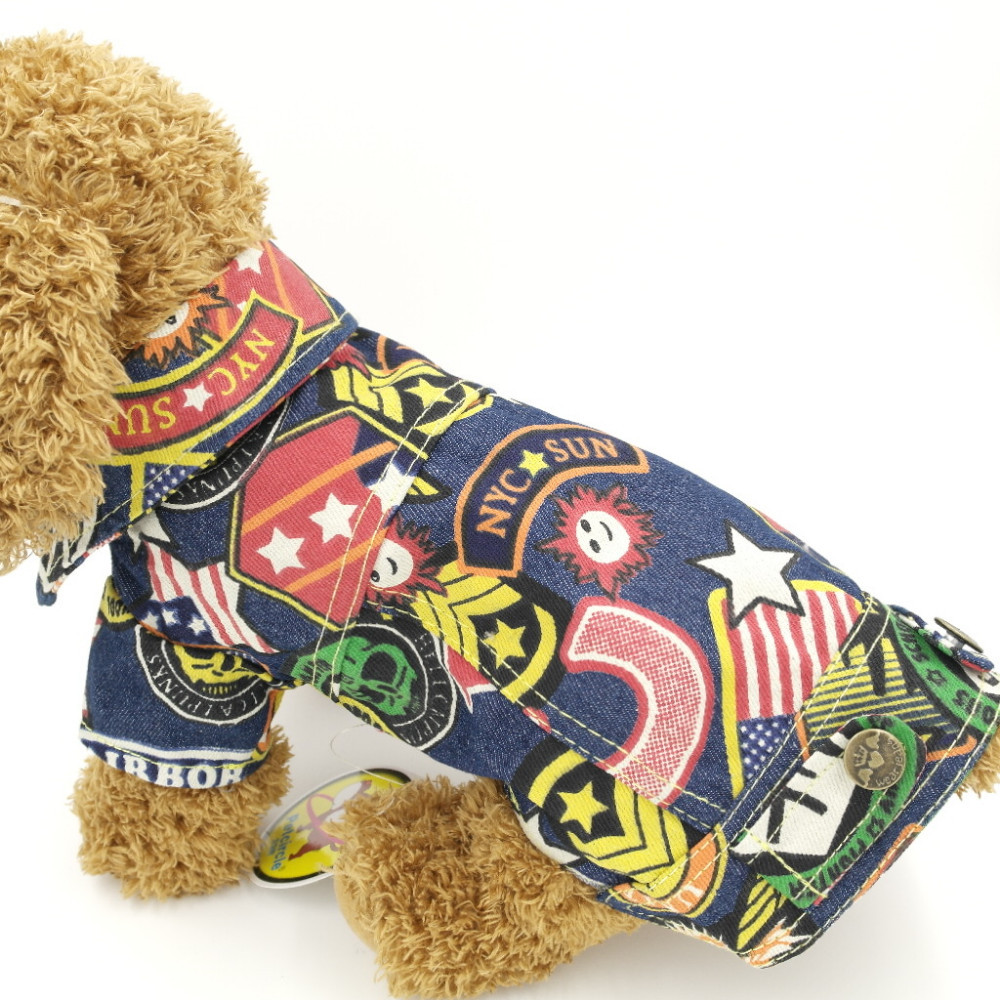 Clothes for Dogs Denim Cowboy Pet Puppy Dog Jacket Clothes XXS XS S M L