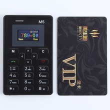AEKU M5 Card Mobile Phone 4.5mm Ultra Thin Pocket Mini Phone Dual Band Low Radiation