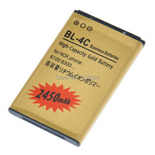 2 шт./лот 2450 мАч золотой BL-4C аккумулятор для Nok BL 4C с2-05 2220 6100 6300 аккумулятор Batterij Bateria телефон аккумулятор