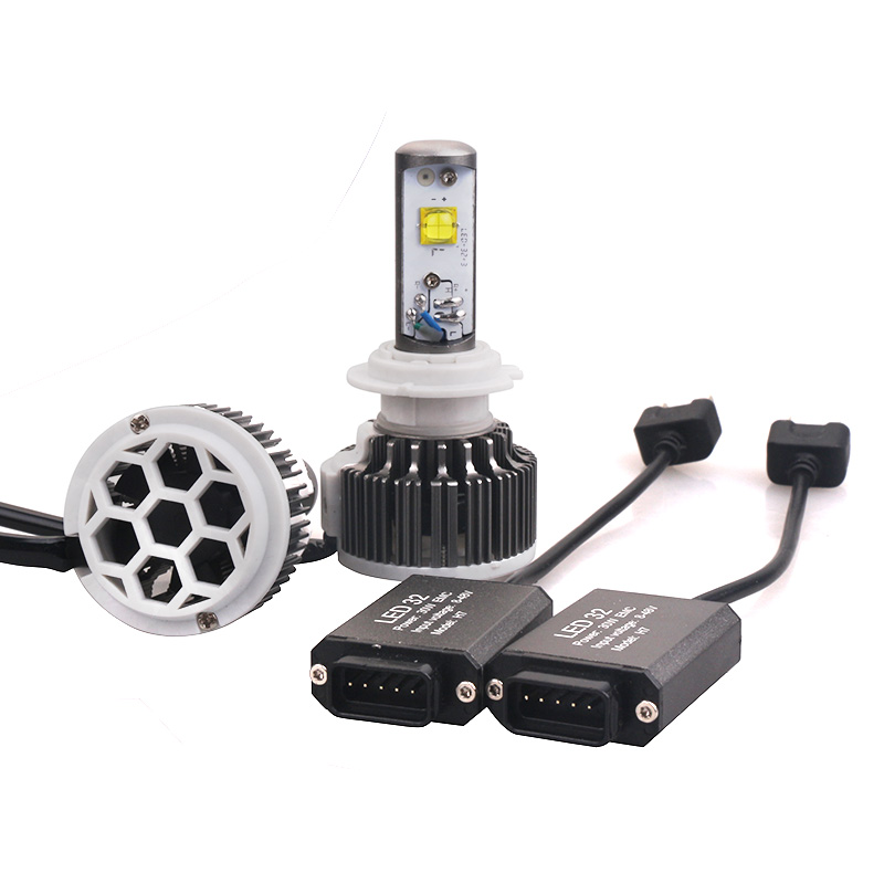 2Pcs Plug & Play 32W 3600LM CREE LED Headlight Conversion Kit White Bulbs DRL Driving Fog Headlamp Light with Fan