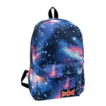 2016 Fashion Multicolor Women Canvas Backpack Stylish Star Universe Space Backpack Girls School Backbag Mochila Feminina