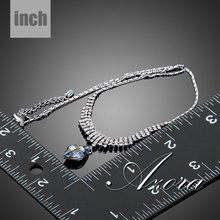 AZORA Luxury Fashion Jewelry Waterdrop Stellux Austrian Crystal Tiny CZ Pendant Necklace TN0163