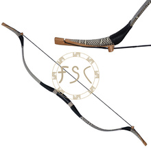 35lbs White Cobra Snakeskin recurve bow handmade wooden shooting long bow and arrow archery hunting Sport