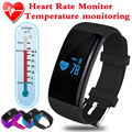 Thermometer Smartband Smart Bracelet Bluetooth Heart Rate Pedometer Fitness Tracker Sport Smart Wristband Band PK Fitbit
