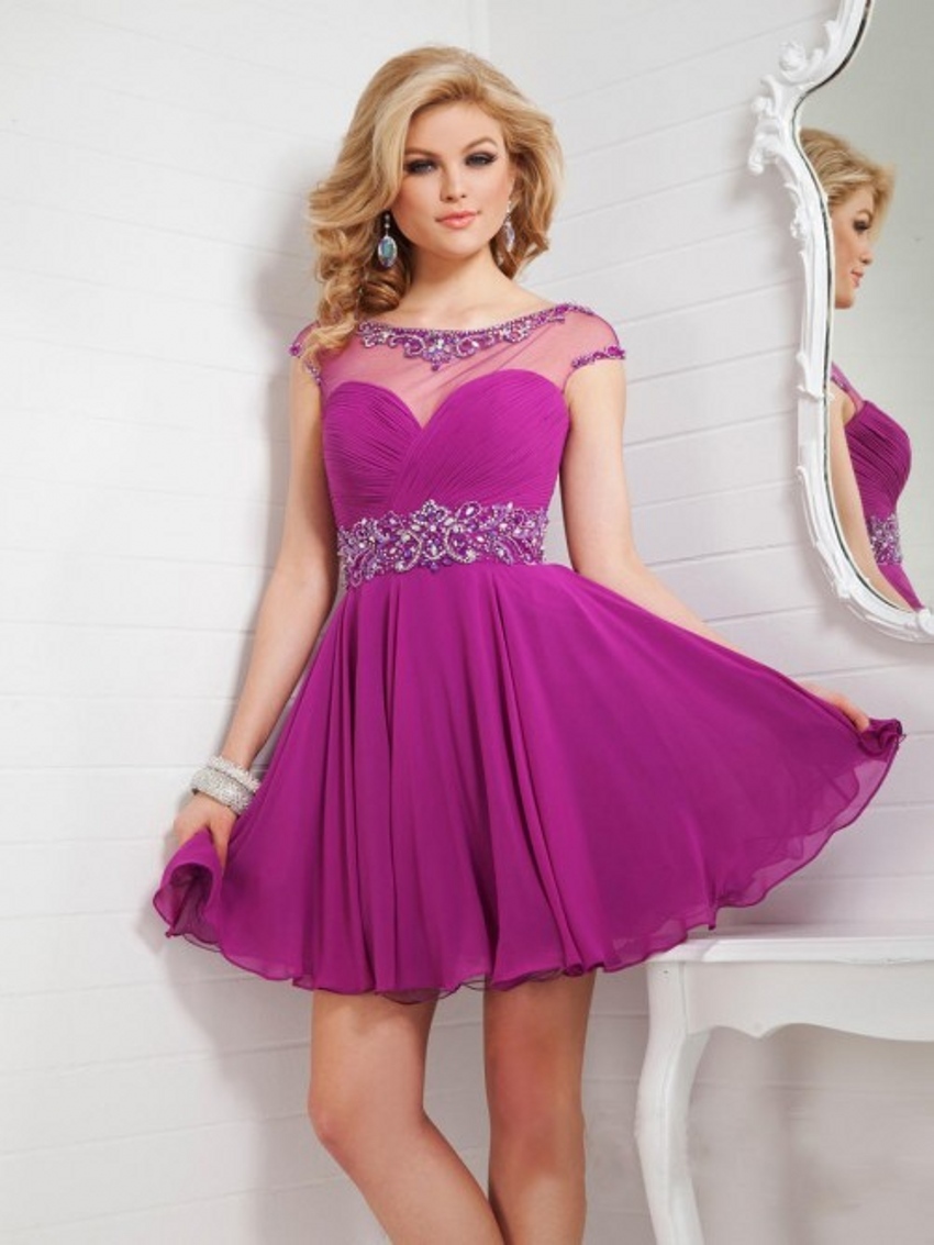 Short Sleeves Homecoming Dresses