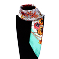 60cm 60cm Women 2016 New Fashion Imitated Silk Brand Spring Flower and Butterfly Printed Square Scarf