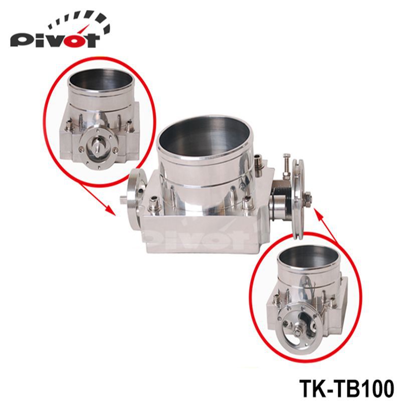Pivot 100MM CNC Aluminum High Flow Air Intake Manifold Engine Throttle Body TK TB100