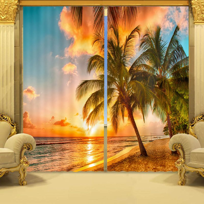 Albero di cocco nel tramonto stampa digitale home decor 3d bambini ...