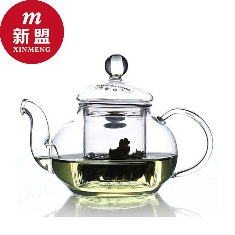 Creative pot of transparent heat resistant glass teapot suits Filter pu er tea kungfu tea set