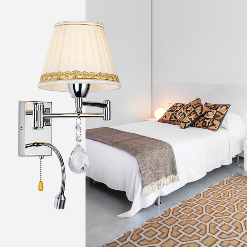 Modern rocker bedside wall lamp europe bedroom study scone light hotel asise lighting