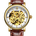 TSS fashion men sapphire watch luxury skeleton luminous watch automatic watches men genuine leather mechanical watches