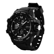 New Fashion Brand Men Sports Military Quartz Watches Dual Time Water resistant 4 colors Military Relogio 990