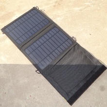 High Quality 7W Portable Solar Charger For Mobile Phone Mono Solar Panel Foldable USB Battery Charger Bag NEW Free Shipping