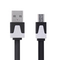 Hot 1m Noodle Micro USB Data Sync Charger Micro USB Cable for Samsung S5 S6 S7
