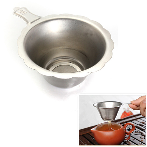High quality Silver Stainless steel tea infuser strainer with fine mesh for teapot tea set coffee