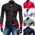 2017 fashion personality men long sleeve slim casual shirt 5055 p35