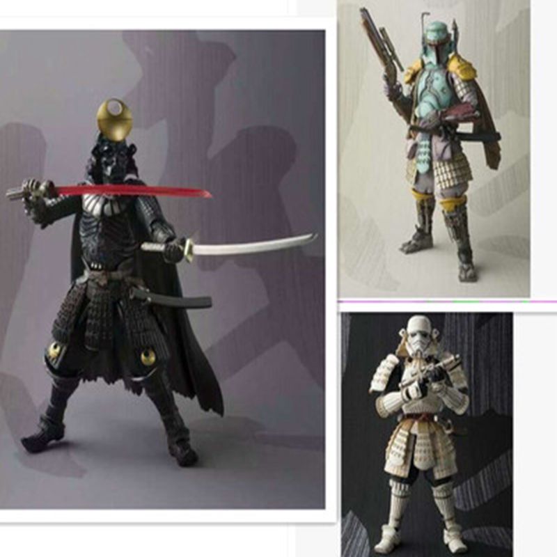 Anime Star Wars Action Figures Stormtrooper Darth Vader Boba Fett Sic Samurai Taisho 17cm Star Wars model Toys gift Original box