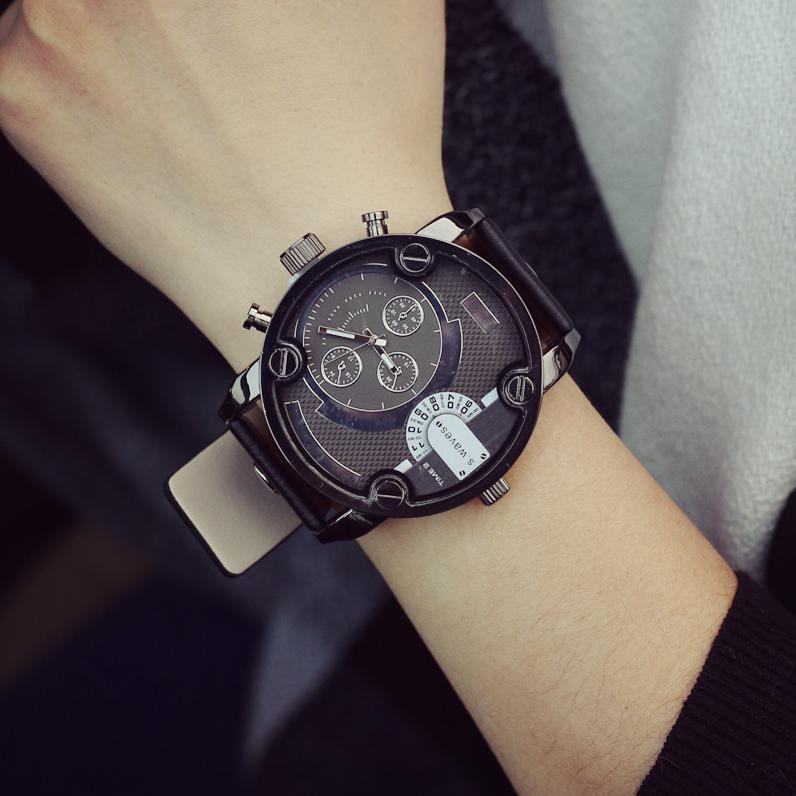 Hot Sale Sport Army D Brand Style Big Dial Quartz Wristwatch Watch Clock for Men Male