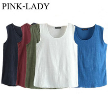 Plus Size Women Clothing Summer Tees Tops Sleeveless Slub Cotton Linen Blouse Shirt Women Tank Top Camisole Vest L XL 2XL 3XL