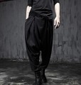 HOT 2016 New Spring elastic waist novelty harem pants boot cut Nightclubs hair stylist trousers singer