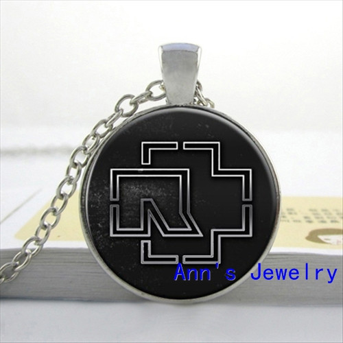 Free shipping Rock band logo jewelry zinc alloy glass retro necklace for fans
