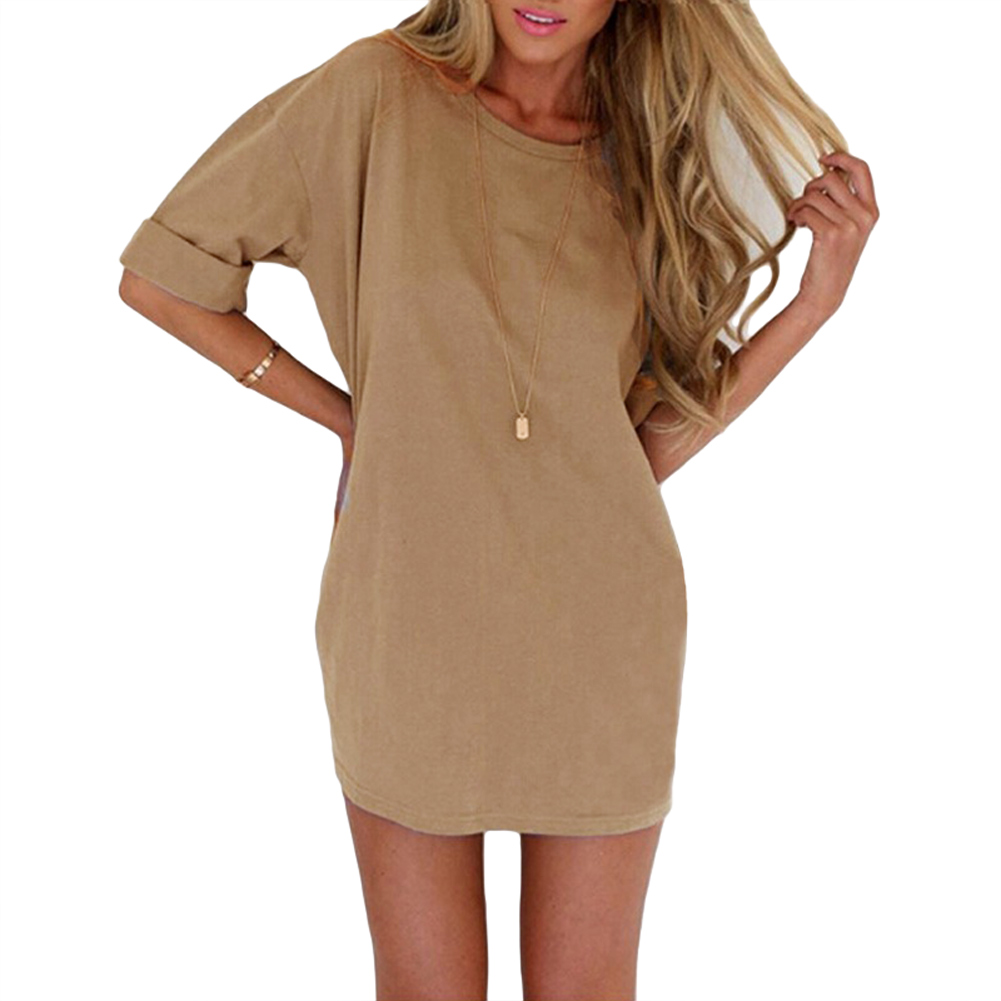 t shirt dress khaki