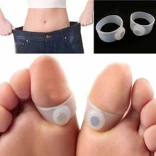 1pair Slimming Tools Foot Massage Toe Ring Fat Burning For Weight Loss Health Care Easy Portable