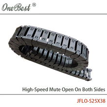 JFLO 1 Meter 25x38mm Drag Chain High-Speed Mute Open On Outside Type Engineering Towline Wire Carrier Cable Tanks Chain
