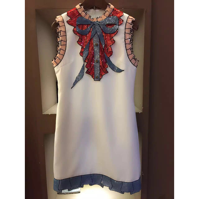 High Quality Newest Fashion 2016 Summer Runway Dress Women S Sleeveless