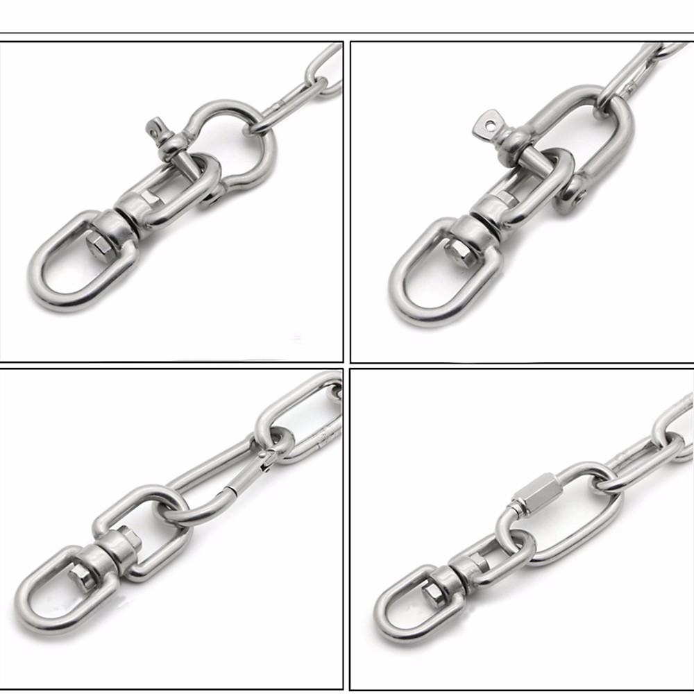 1PCS M3 36mm Stainless Steel Straight Link Chain Sling Lifting