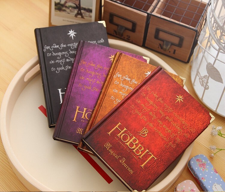 New Hobbit Notebook Vintage Hardcover Notebook for Gift Movie Hobbit Daily Memo Notepad Travel Journal A5 Size Four Designs9