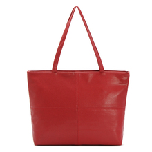 2016 black red gray brown fashion lady handbags double handle shoulder bags simple solid women shoulder handbags free shipping