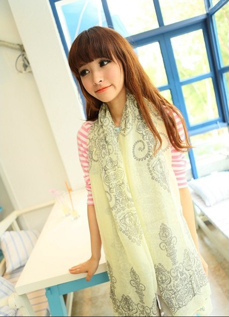 2015 New Style Fashion Vintage Scarves Wraps Chiffon And Cotton Silk Scarf Shawl Clothing For Women