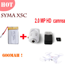 Hot selling 2.0MP HD camera + 1*650MAH li-po battery SYMA X5 / X5C / X5C-1 new original battery quadrocopter RC Helicopter Parts