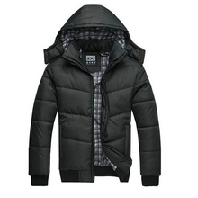 Winter Coat Men black puffer jacket warm male overcoat parka outwear cotton padded hooded down coat men’s cotton jackets VC2630