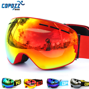 Новый COPOZZ марка профессиональный лыжные очки с двойными UV400 анти-туман большой лыжный очки лыжи сноуборд мужчины женщины снег очки