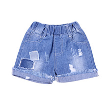2016 Summer Fashion Cotton Denim Shorts For Girls Boys Children’s Clothing Kids ripped jeans toddler custumes baby washed jeans