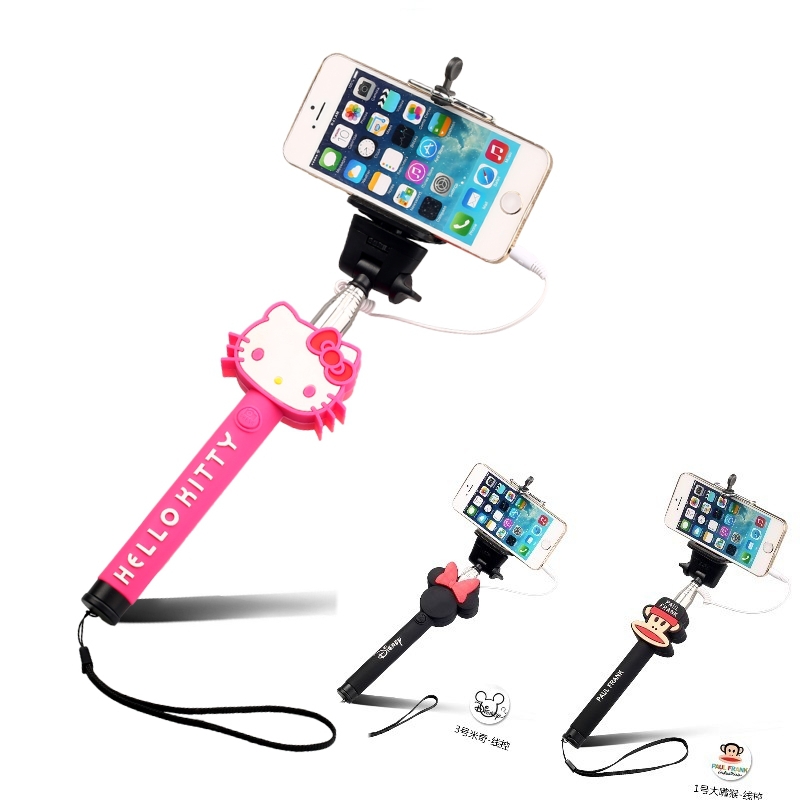 Cartoon Mini Selfie Monopod Extendable Selfie Stic...