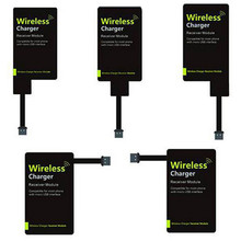 Android Micro USB 2 Pin Qi Wireless Charger Receiver Charging Adapter Receptor Receiver Pad Coil For Xiaomi 4 3 2A For LG G2