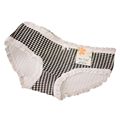 Sexy Underwear Women Panties Candy Color Plaid Cotton Seamless Briefs