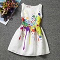 Girl Dress Summer Style Girls Dresses for Party Casual Creative Art Print Brand Children Clothing Kids
