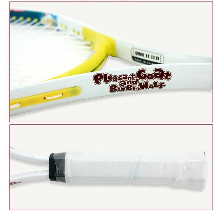 Kids 1x Tennis Racquet Plesant Goat and Big Big Wolf Children Sports Training Rackets