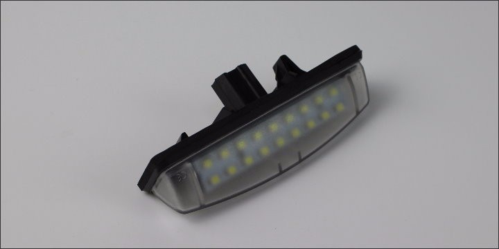 mercedes number plate light fault