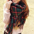 za women winter scarf 2015 Brand Plaid Scarf New Designer Cashmere Basic Shawls Women Scarves Big